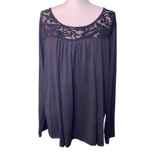 Chic Black Lace Women's Blouse